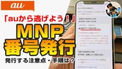 au MNP予約番号発行
