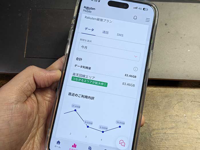 my楽天モバイル 利用状況の確認！