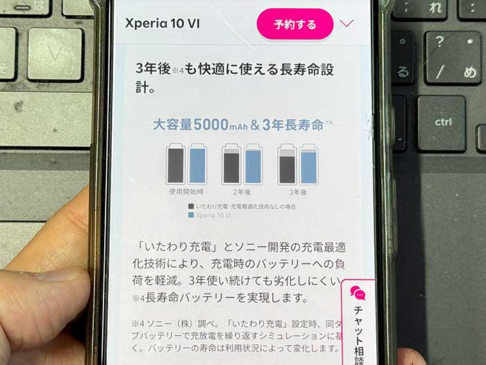 楽天モバイル Xperia 10 VI ミドルレンジスマホ