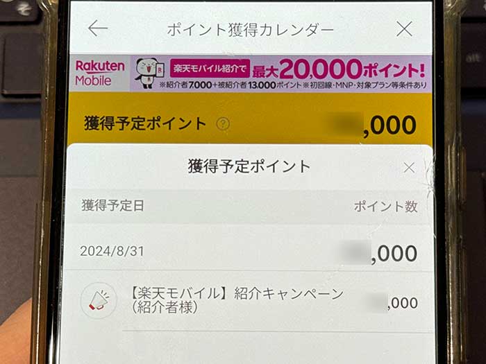 楽天モバイル 3日前に反映されたことで安堵